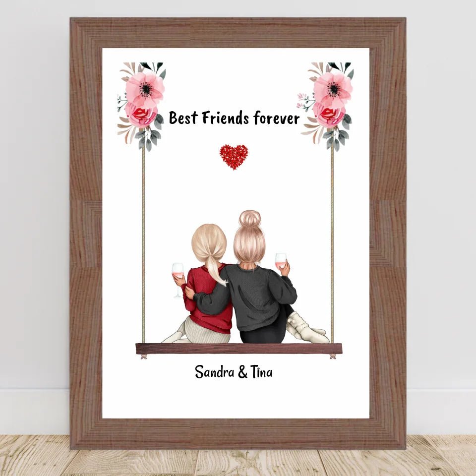 Beste Freundin Bild Geschenk personalisiert - Cantty