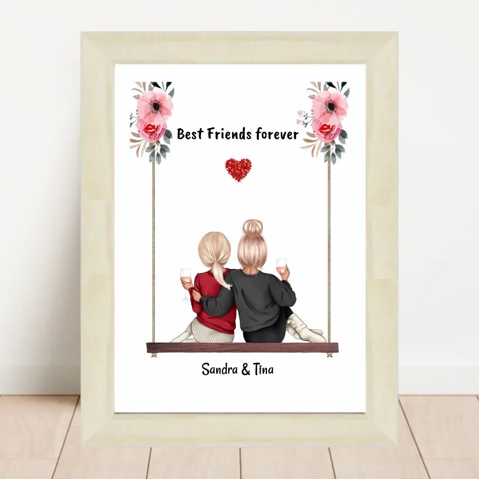 Beste Freundin Bild Geschenk personalisiert - Cantty