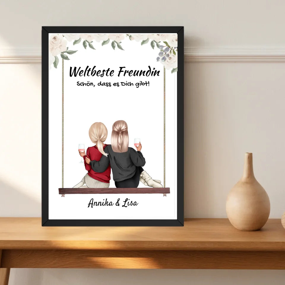 Beste Freundin Bild Geschenk selbst gestalten - Cantty