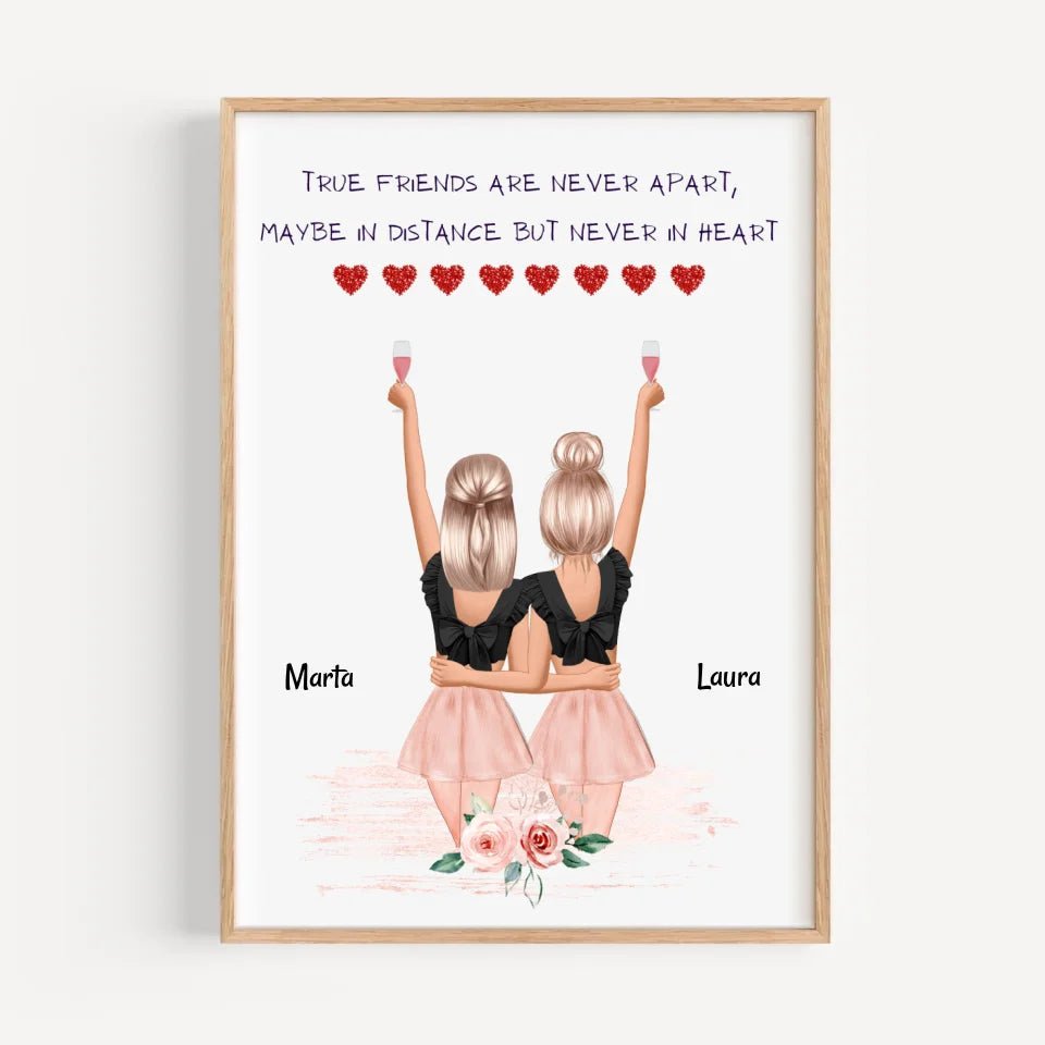 Beste Freundin Poster Geschenk mit Spruch - Cantty