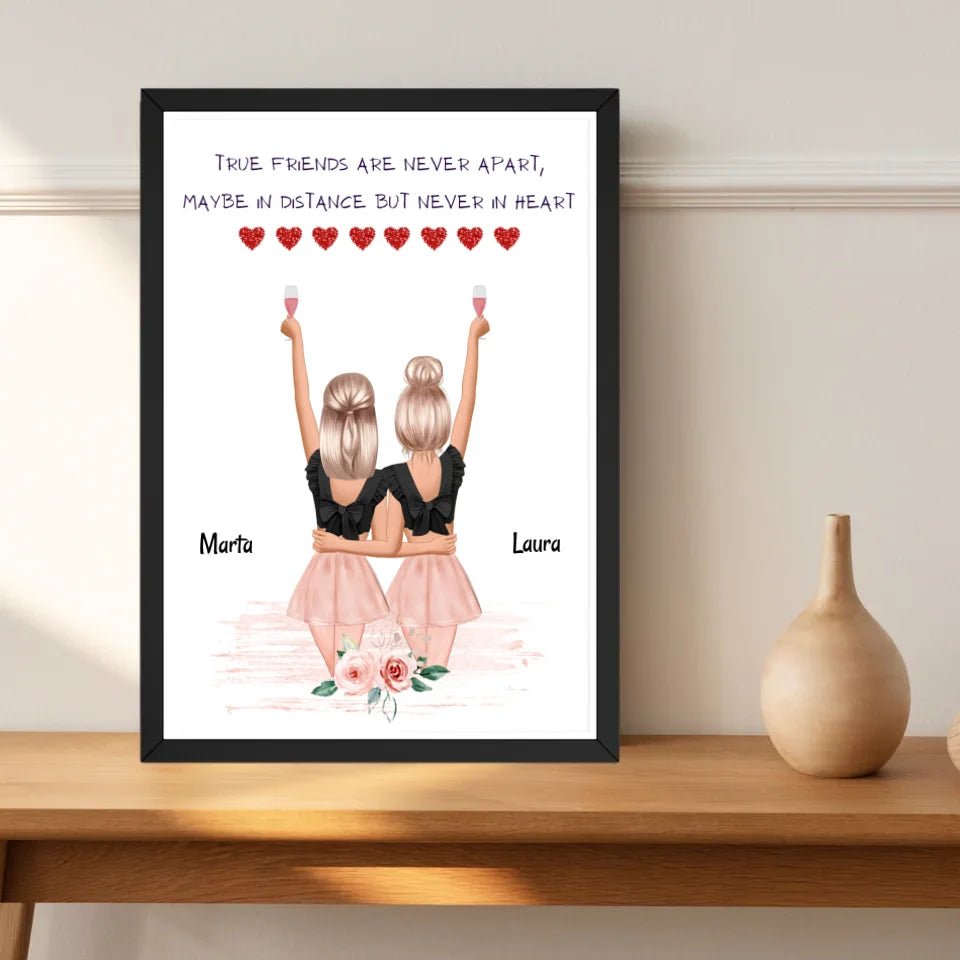 Beste Freundin Poster Geschenk mit Spruch - Cantty