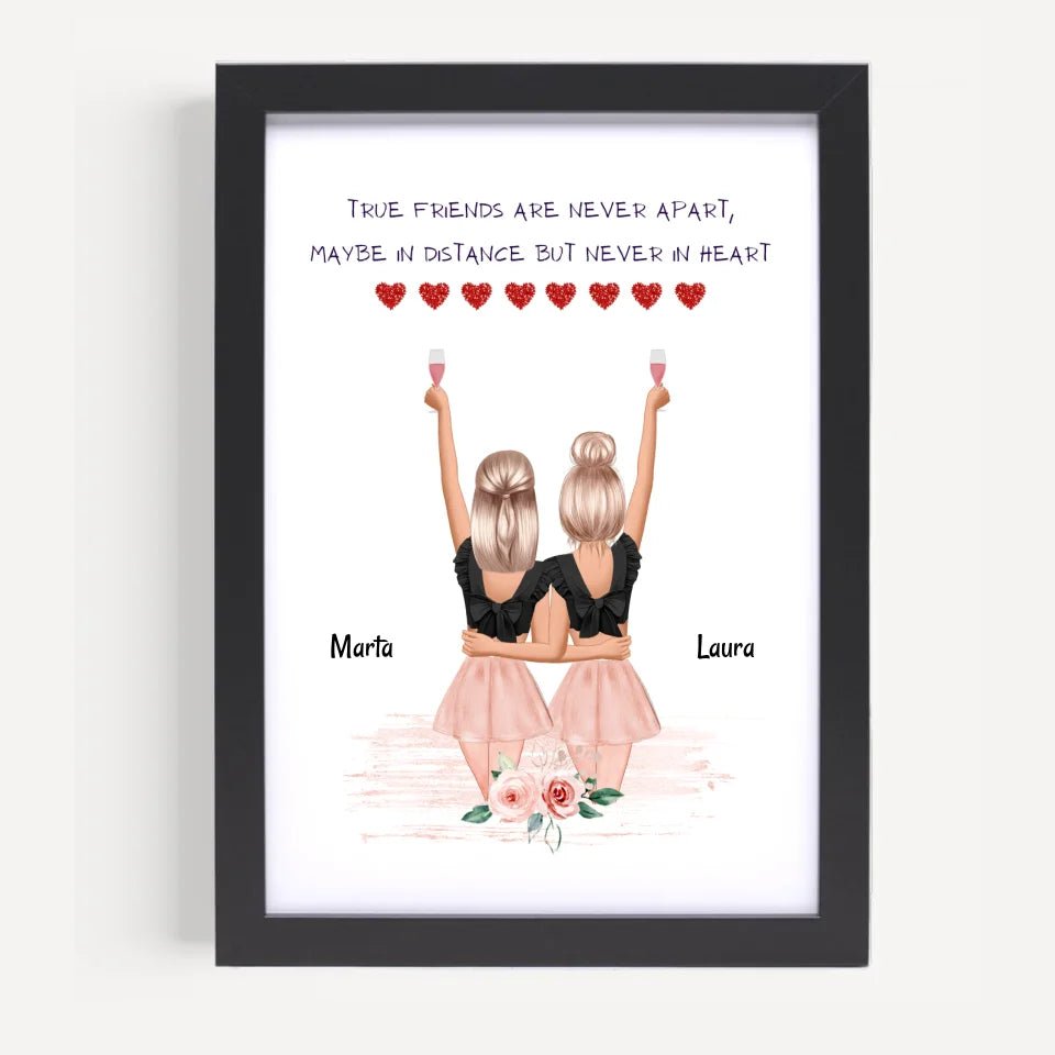 Beste Freundin Poster Geschenk mit Spruch - Cantty