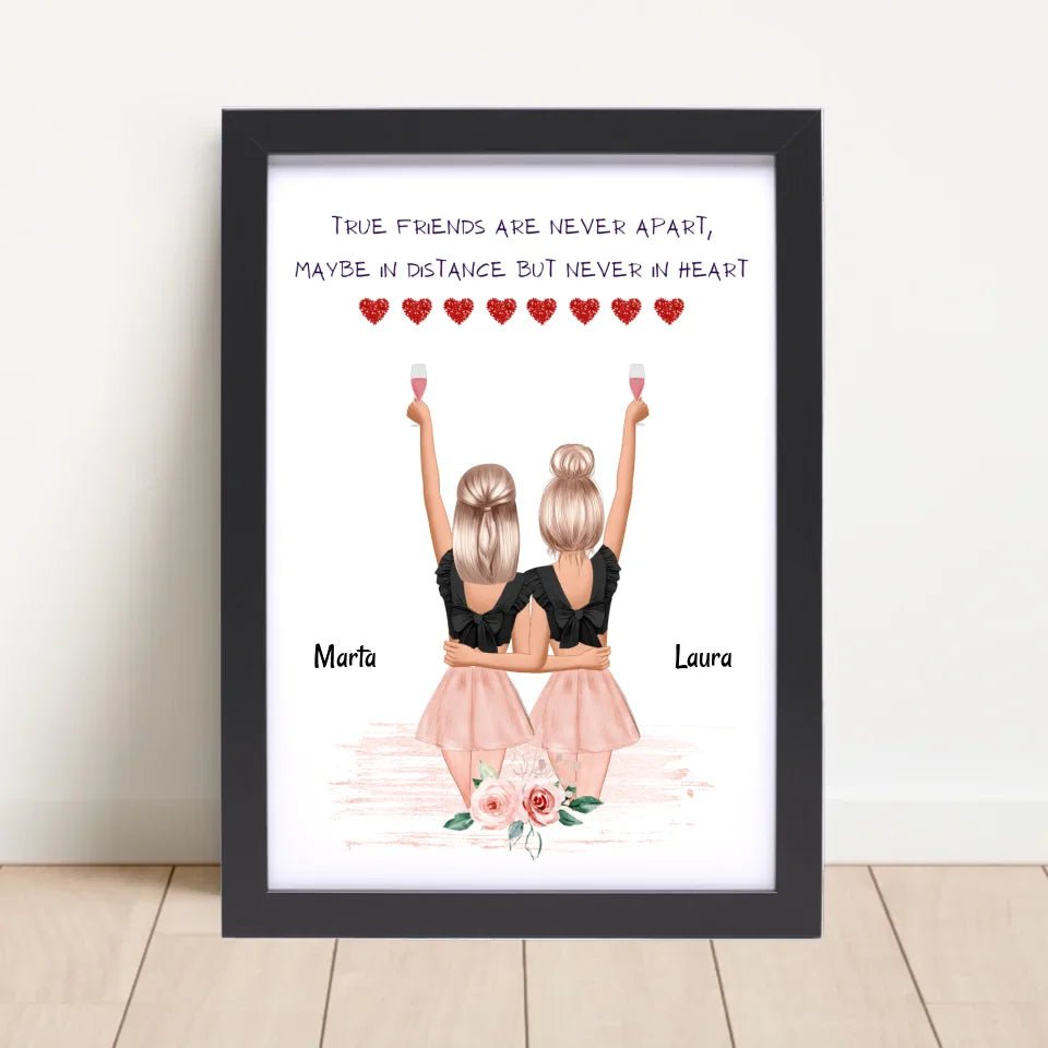 Beste Freundin Poster Geschenk mit Spruch - Cantty