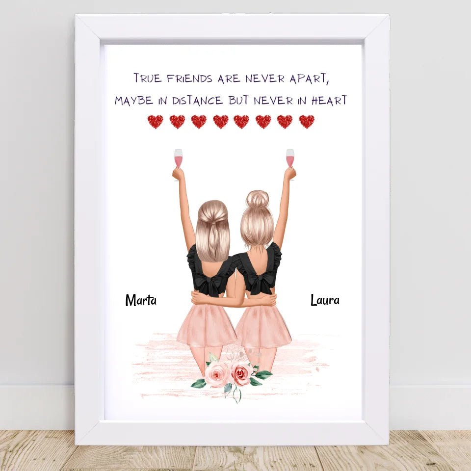 Beste Freundin Poster Geschenk mit Spruch - Cantty