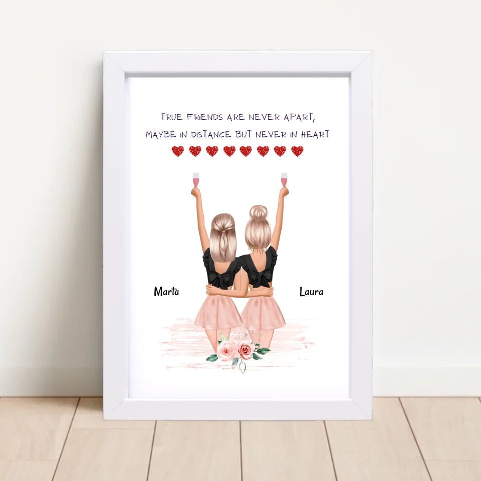 Beste Freundin Poster Geschenk mit Spruch - Cantty