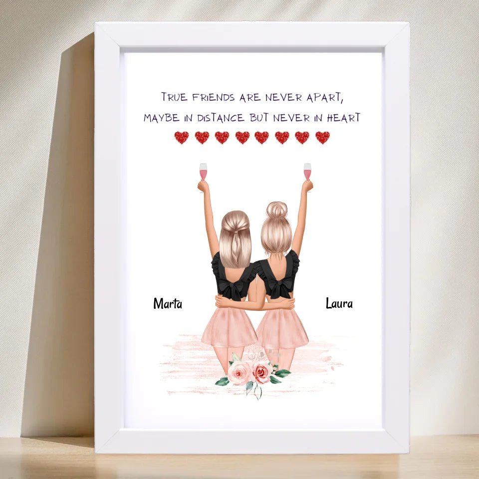 Beste Freundin Poster Geschenk mit Spruch - Cantty