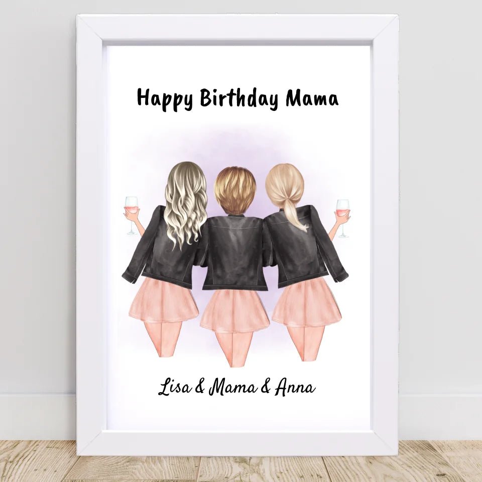 Mutter Töchter Poster Geschenk personalisiert - Cantty