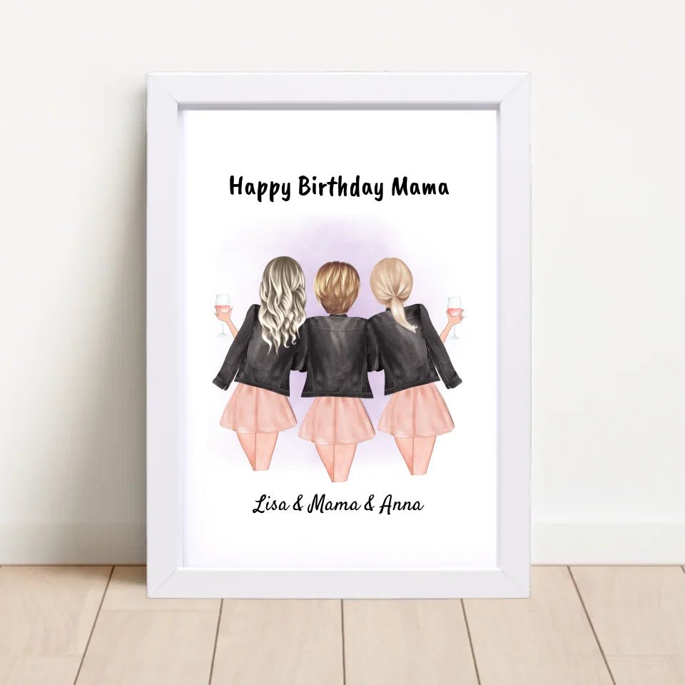 Mutter Töchter Poster Geschenk personalisiert - Cantty