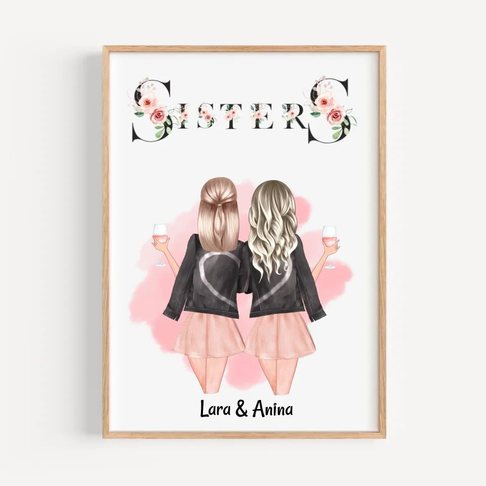 Schwester Poster Geschenk personalisiert - Cantty