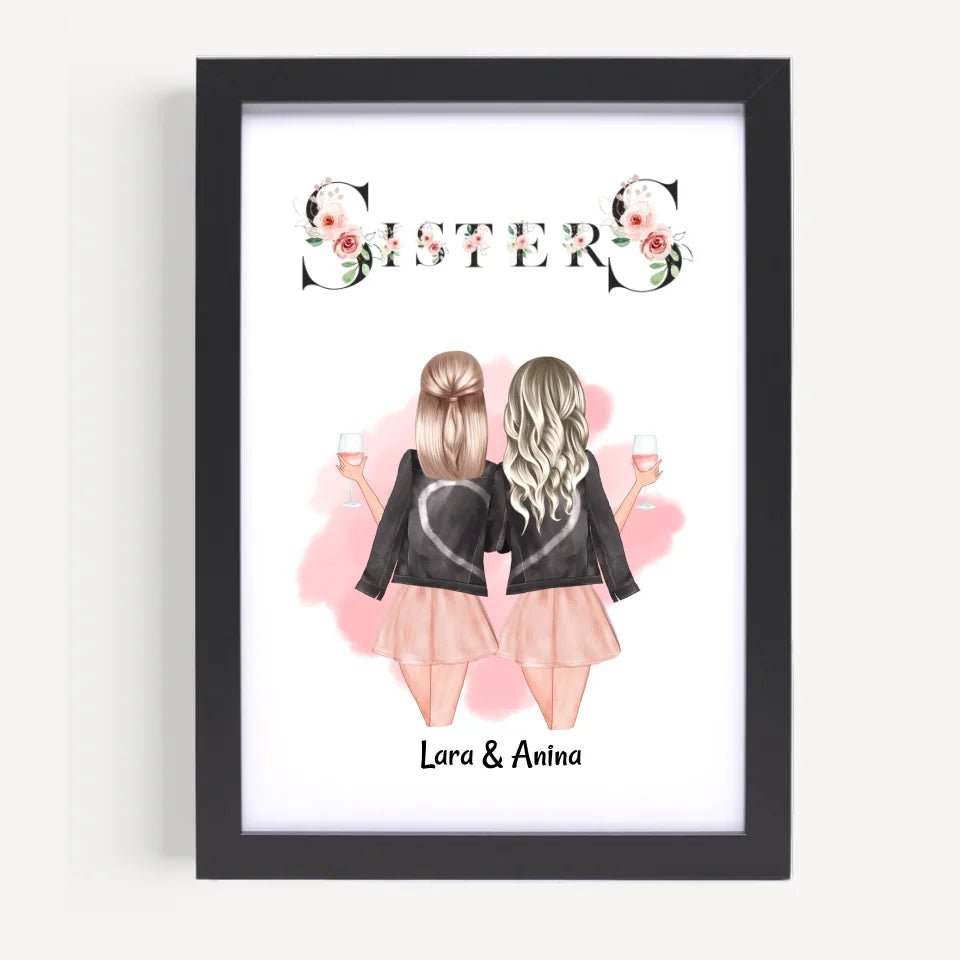 Schwester Poster Geschenk personalisiert - Cantty