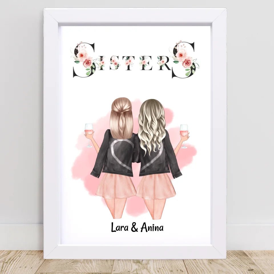 Schwester Poster Geschenk personalisiert - Cantty