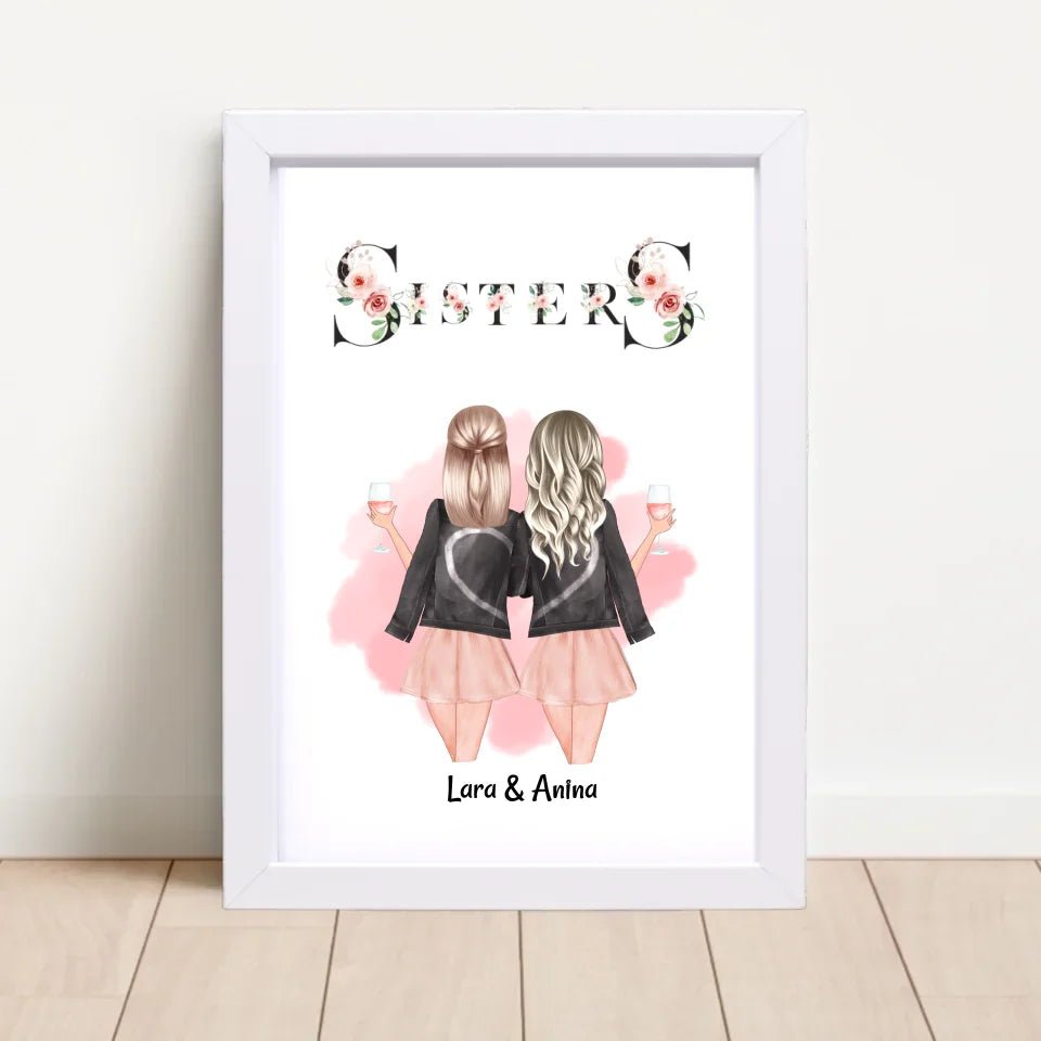 Schwester Poster Geschenk personalisiert - Cantty