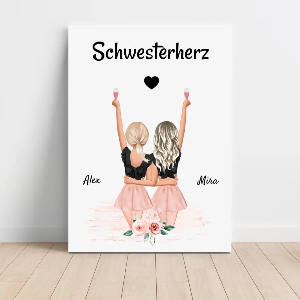 Schwester Bild Geschenk personalisiert kaufen - Cantty