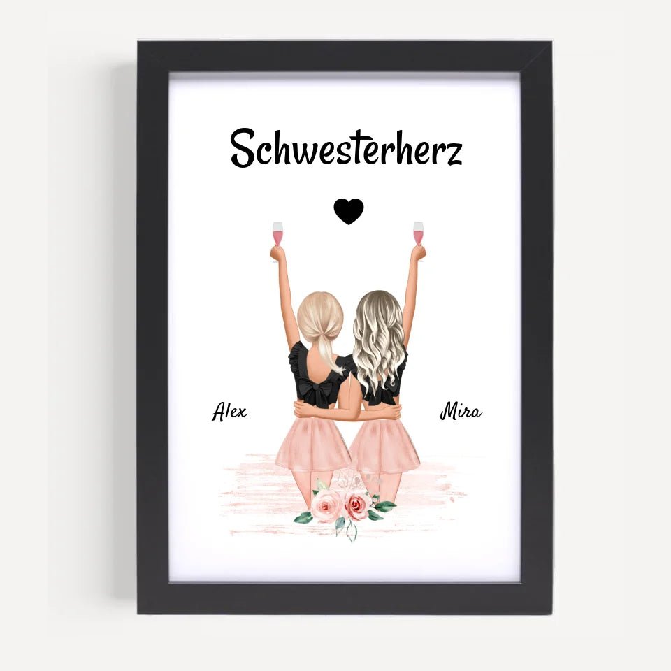 Schwester Bild Geschenk personalisiert kaufen - Cantty