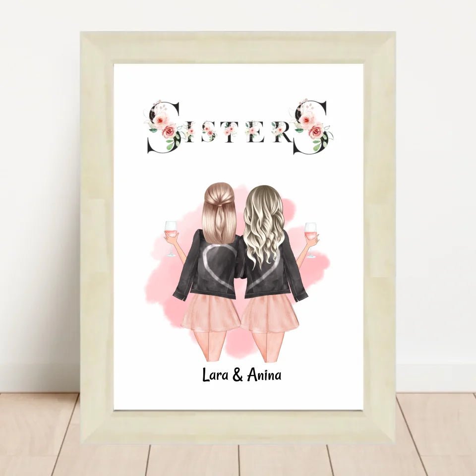 Schwester Poster Geschenk personalisiert - Cantty