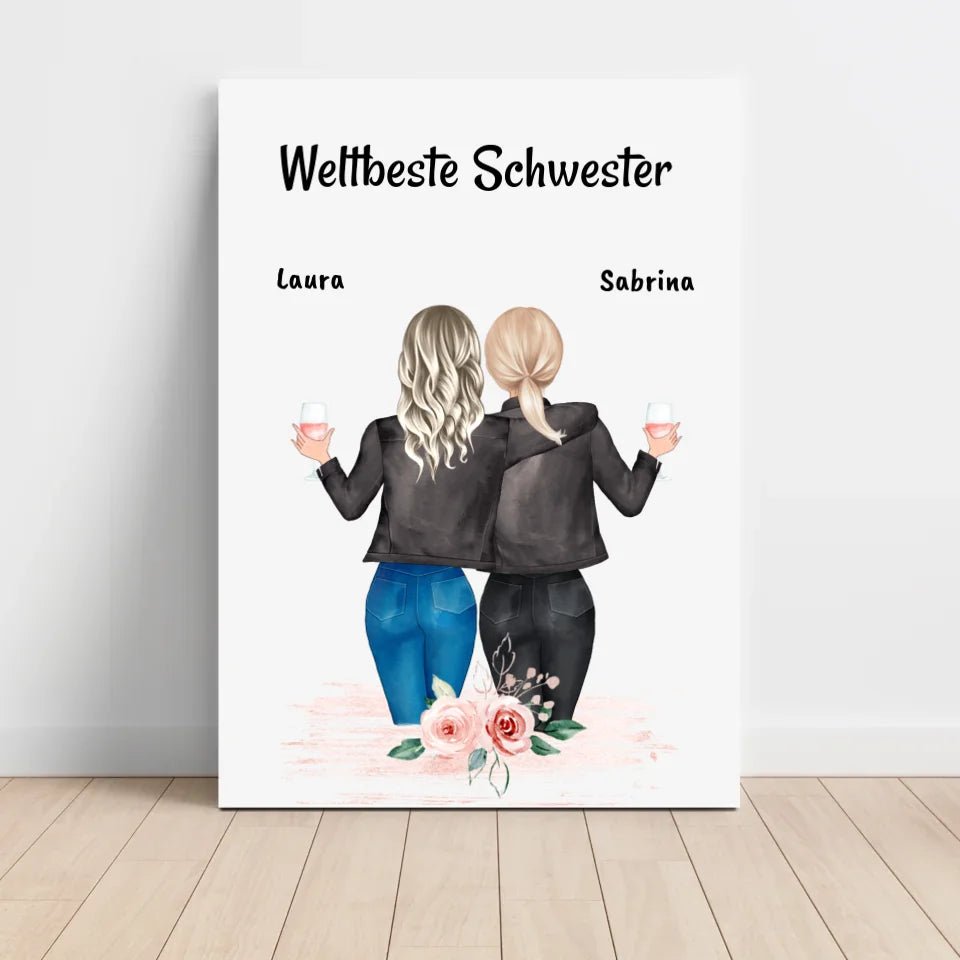 Schwester Poster personalsiiert mit Namen und Spruch - Cantty