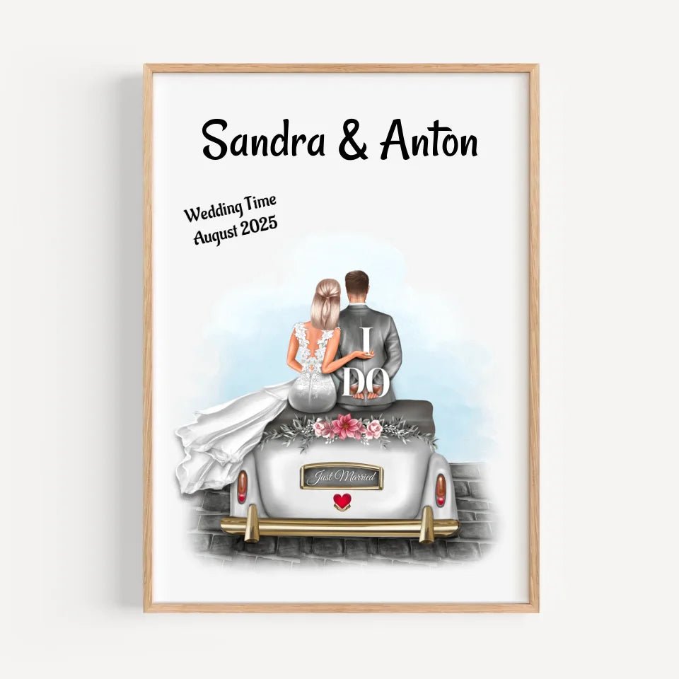Braut Bräutigam Bild personalisiert - Cantty