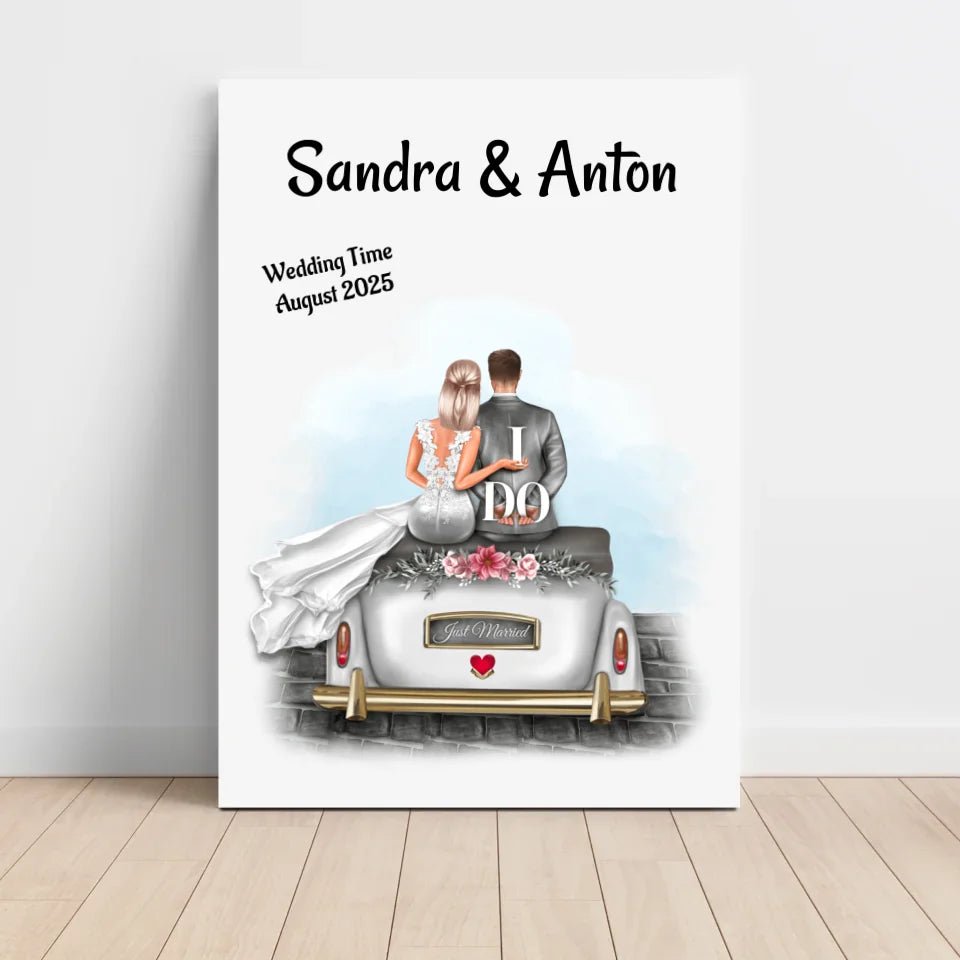 Braut Bräutigam Bild personalisiert - Cantty