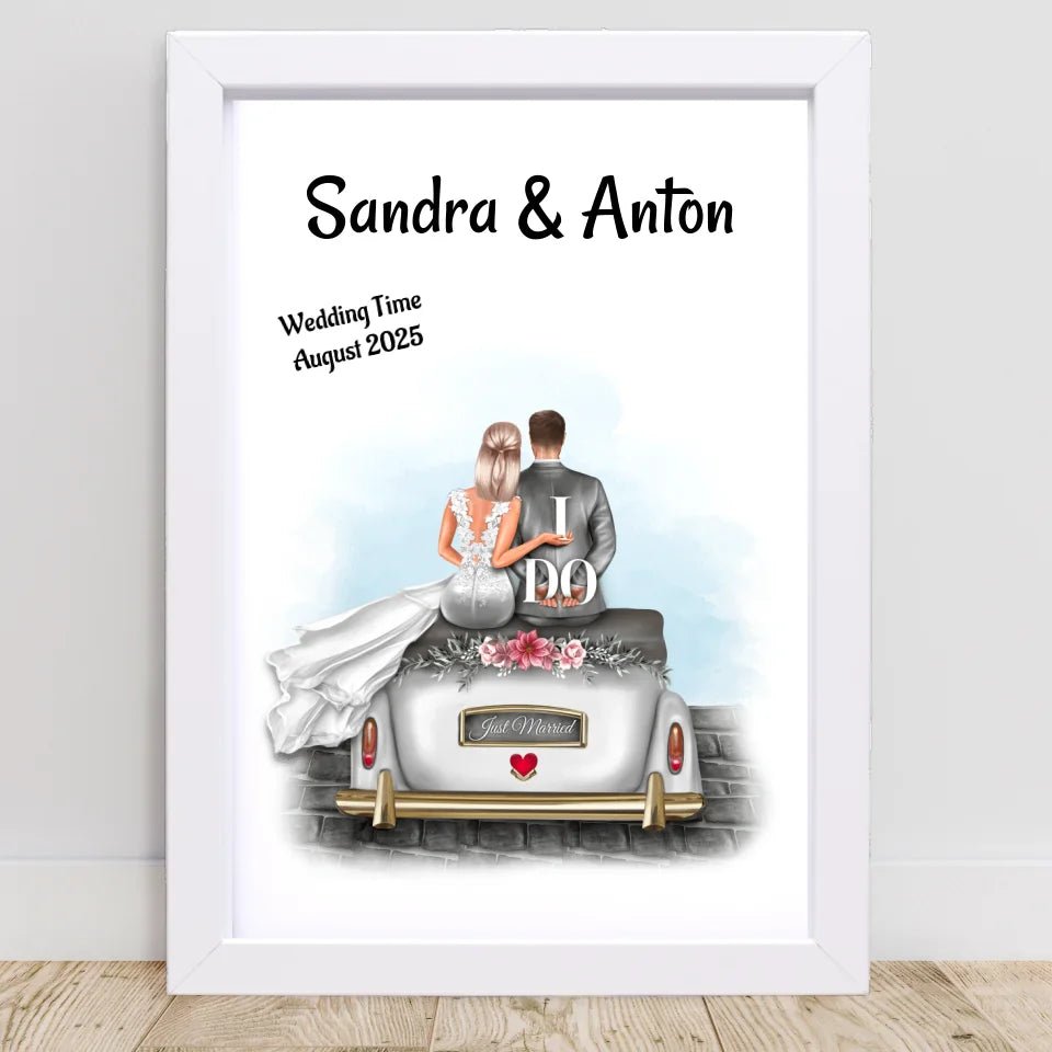 Braut Bräutigam Bild personalisiert - Cantty