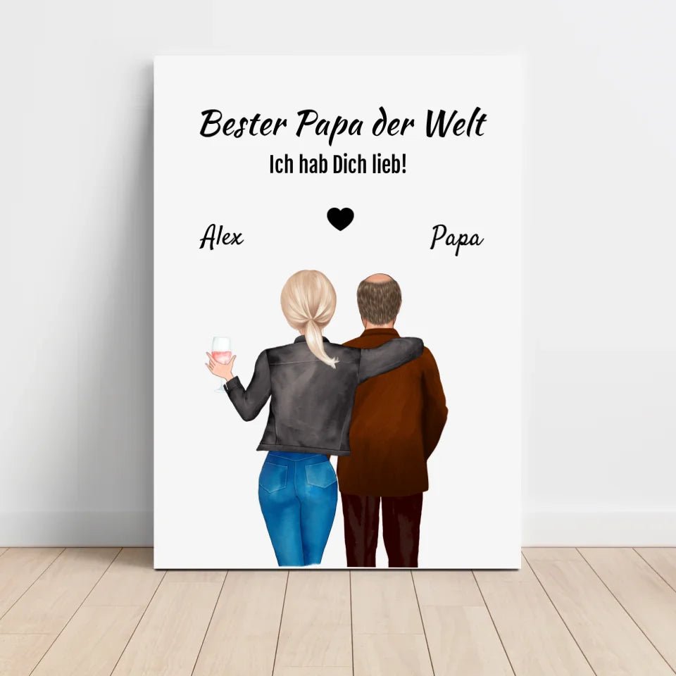 Vater Tochter Poster Geschenk personalisiert - Cantty
