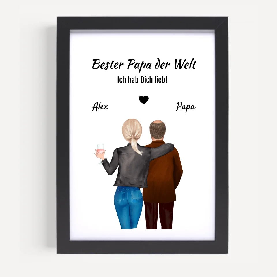 Vater Tochter Poster Geschenk personalisiert - Cantty