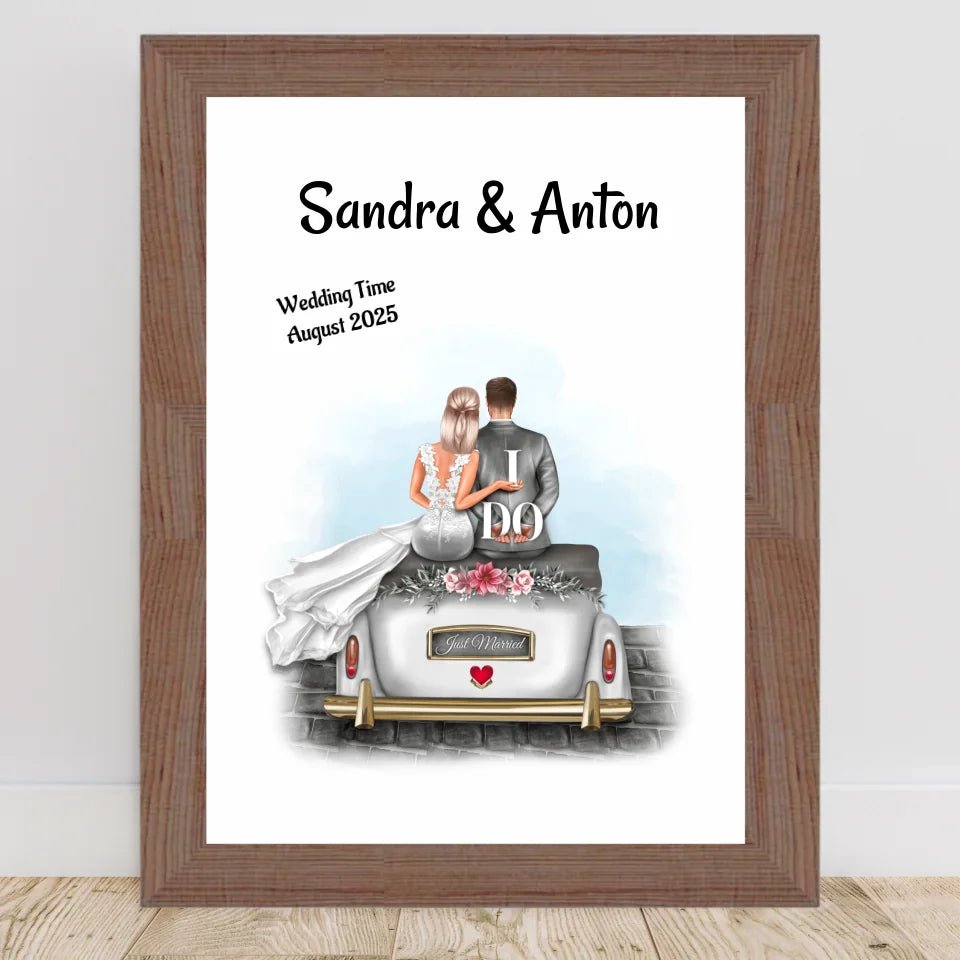 Braut Bräutigam Bild personalisiert - Cantty