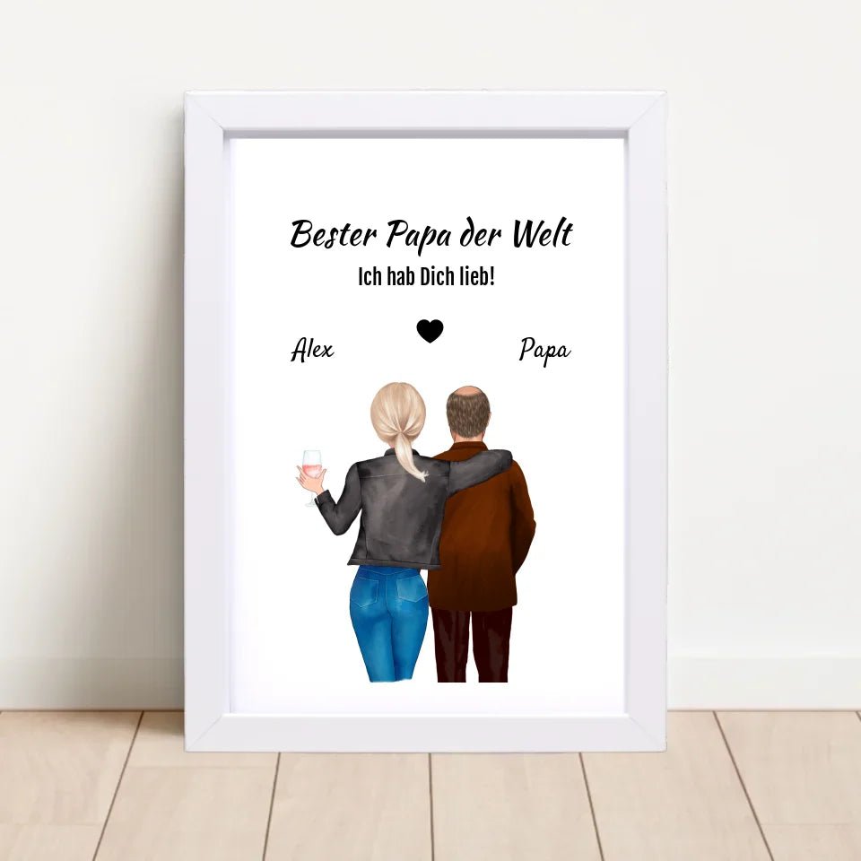 Vater Tochter Poster Geschenk personalisiert - Cantty