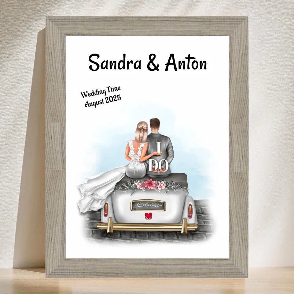 Braut Bräutigam Bild personalisiert - Cantty