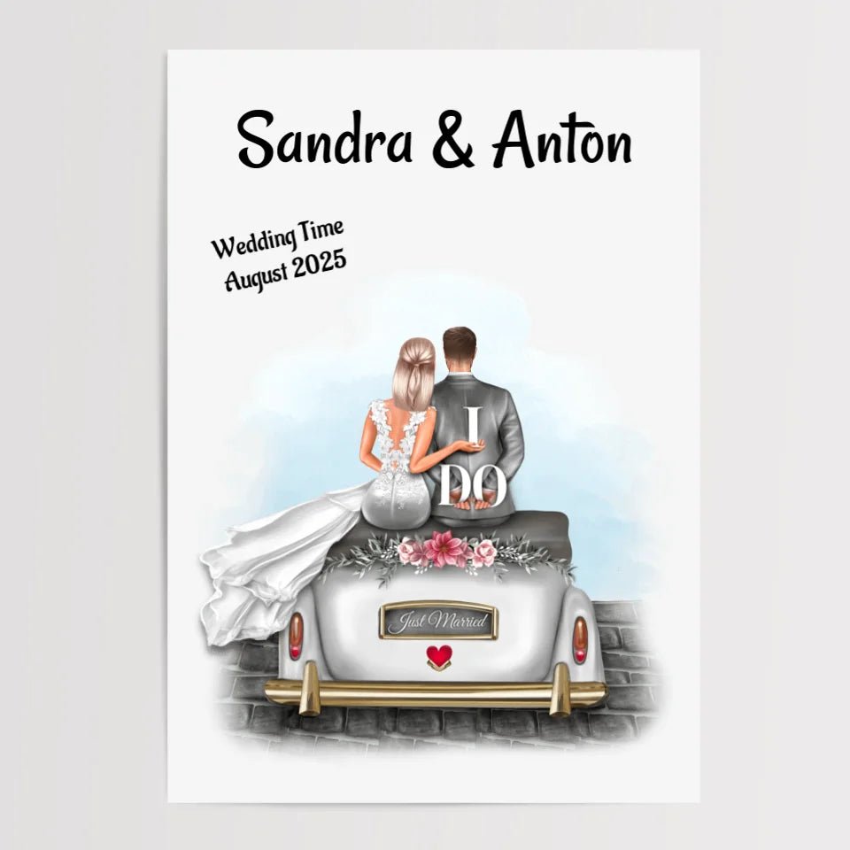 Braut Bräutigam Bild personalisiert - Cantty