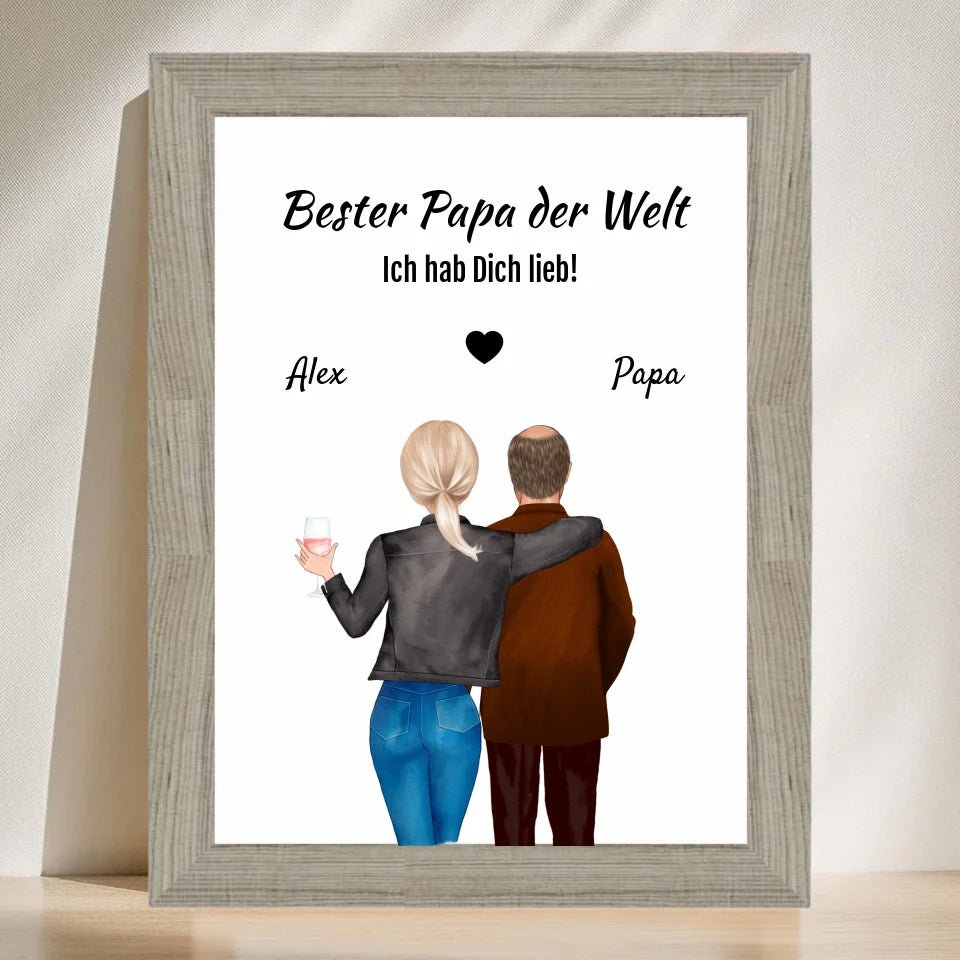 Vater Tochter Poster Geschenk personalisiert - Cantty