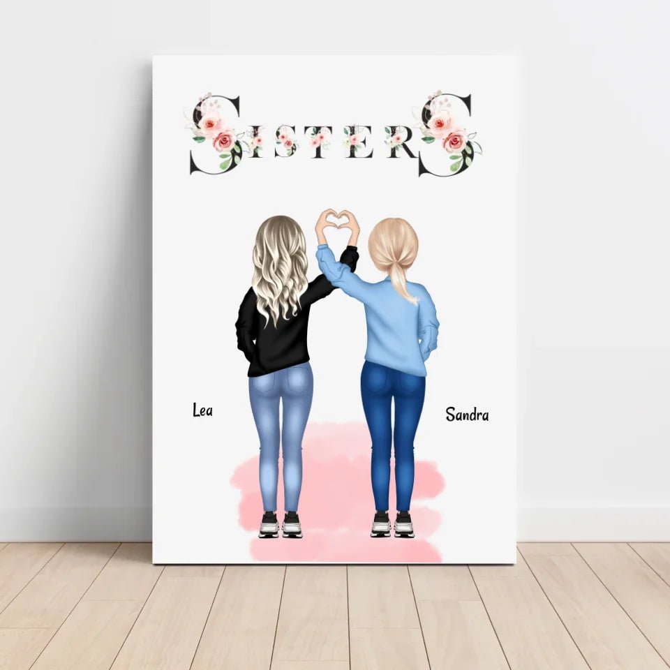 Schwesterherz Geschenk Poster personalisiert - Cantty