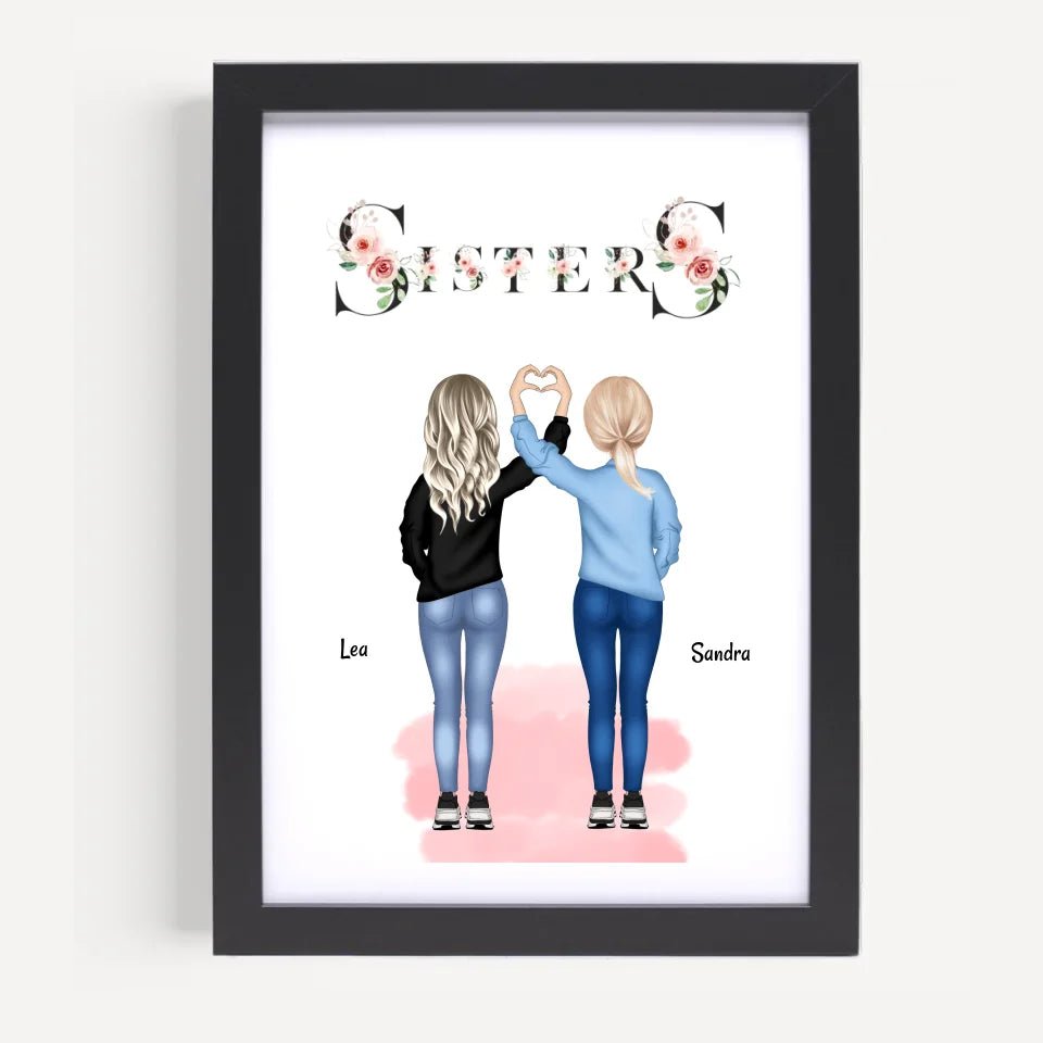 Schwesterherz Geschenk Poster personalisiert - Cantty