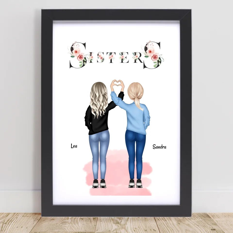 Schwesterherz Geschenk Poster personalisiert - Cantty