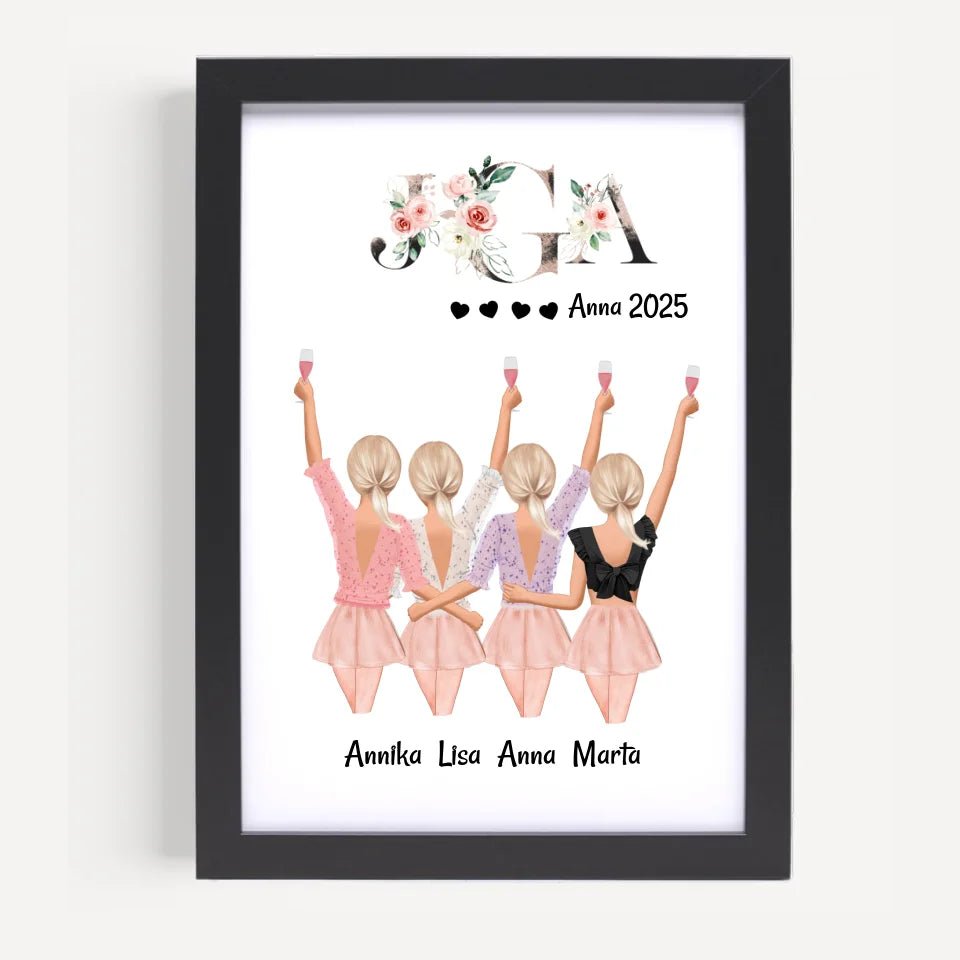 JGA Bild 4 Freundinnen personalisiert - Cantty