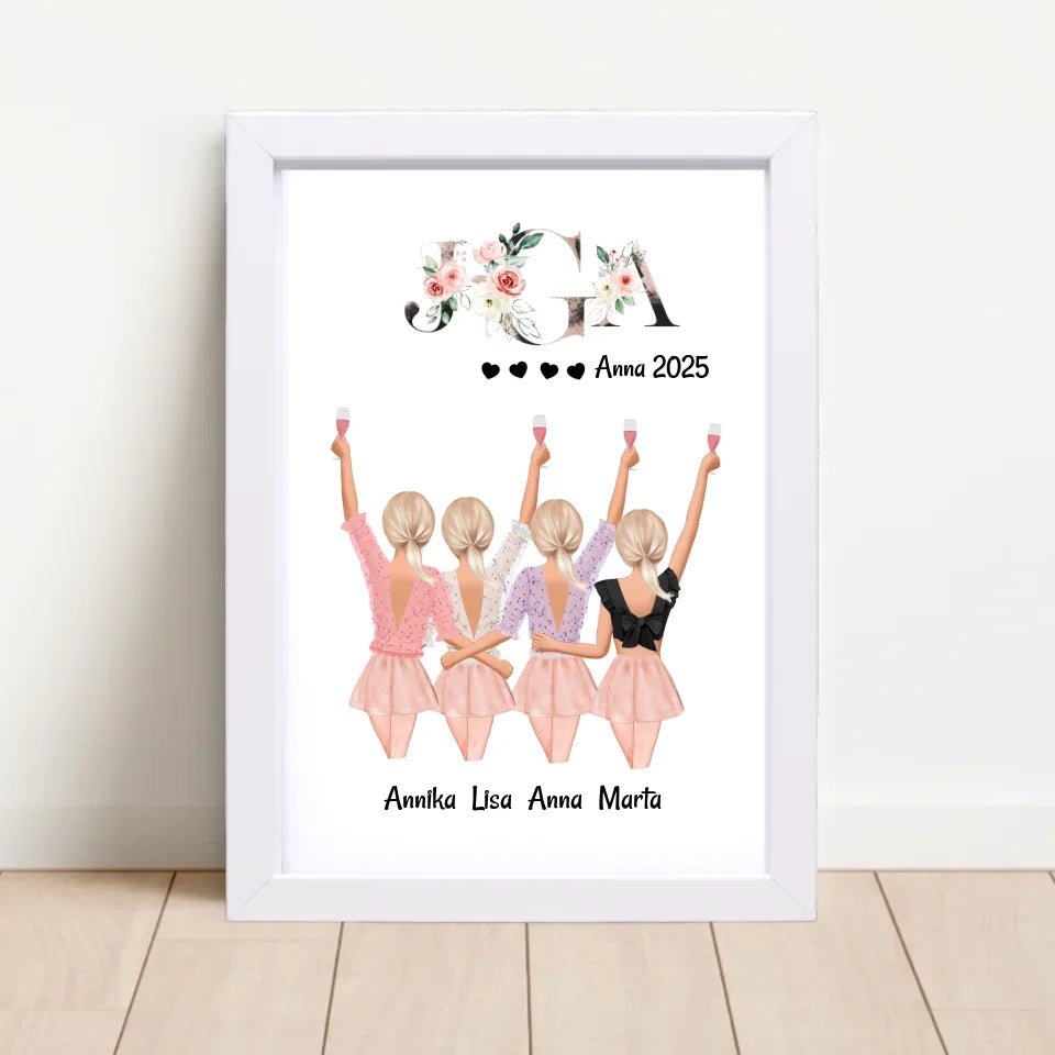 JGA Bild 4 Freundinnen personalisiert - Cantty