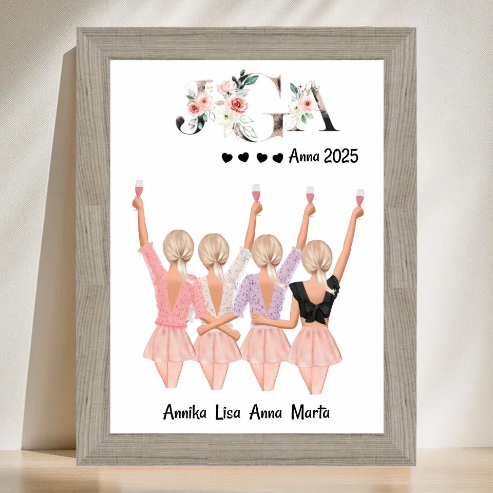 JGA Bild 4 Freundinnen personalisiert - Cantty