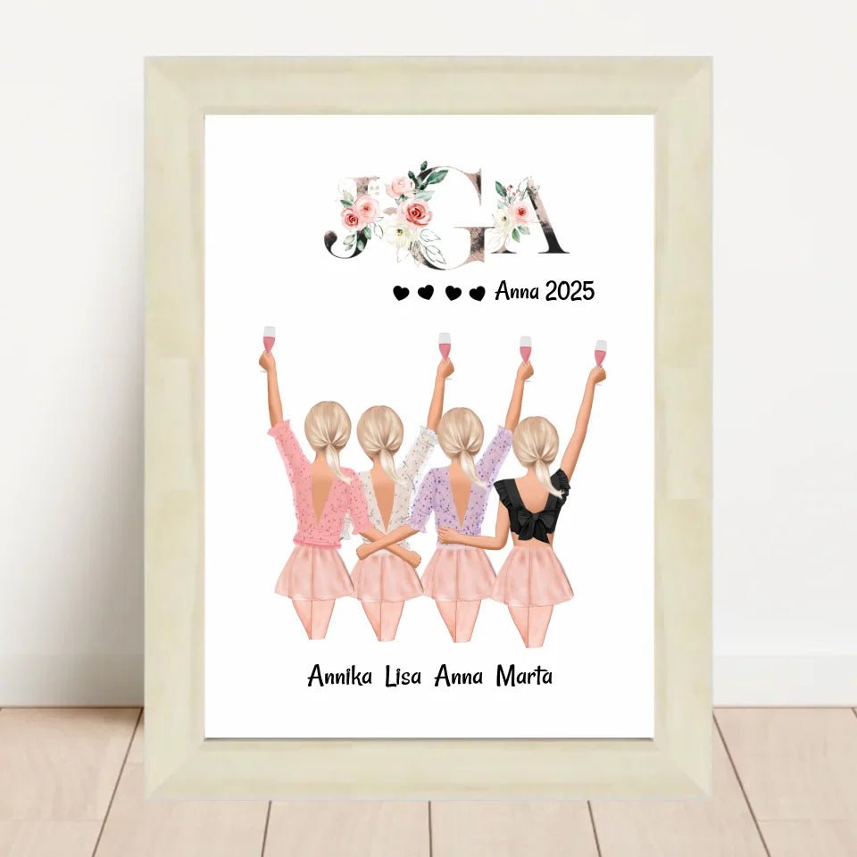 JGA Bild 4 Freundinnen personalisiert - Cantty