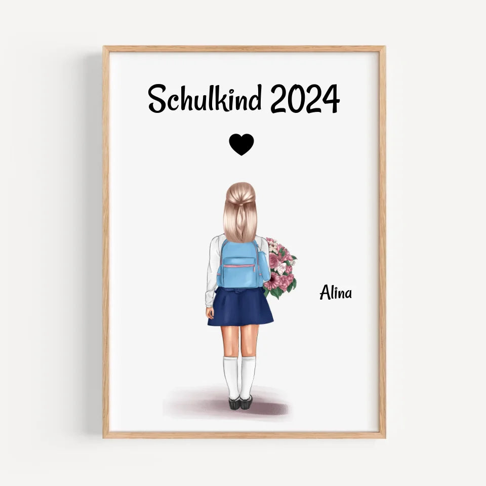 Schulkind Mädchen Bild Schulanfänger Einschulung - Cantty