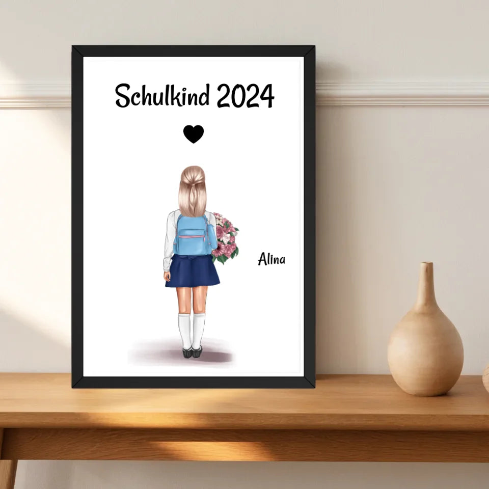 Schulkind Mädchen Bild Schulanfänger Einschulung - Cantty