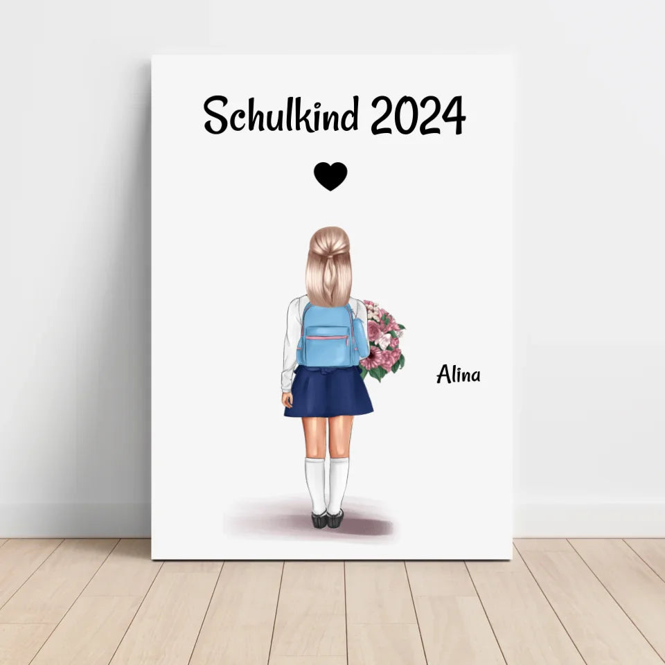 Schulkind Mädchen Bild Schulanfänger Einschulung - Cantty