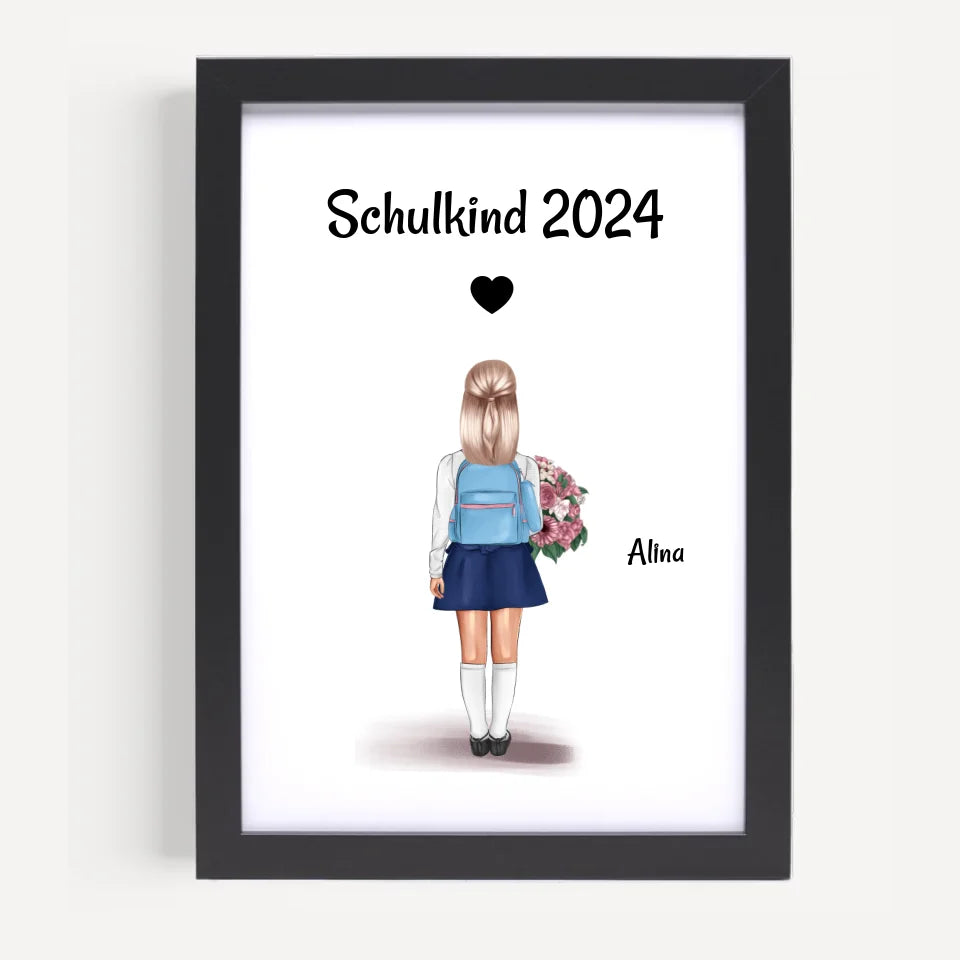 Schulkind Mädchen Bild Schulanfänger Einschulung - Cantty
