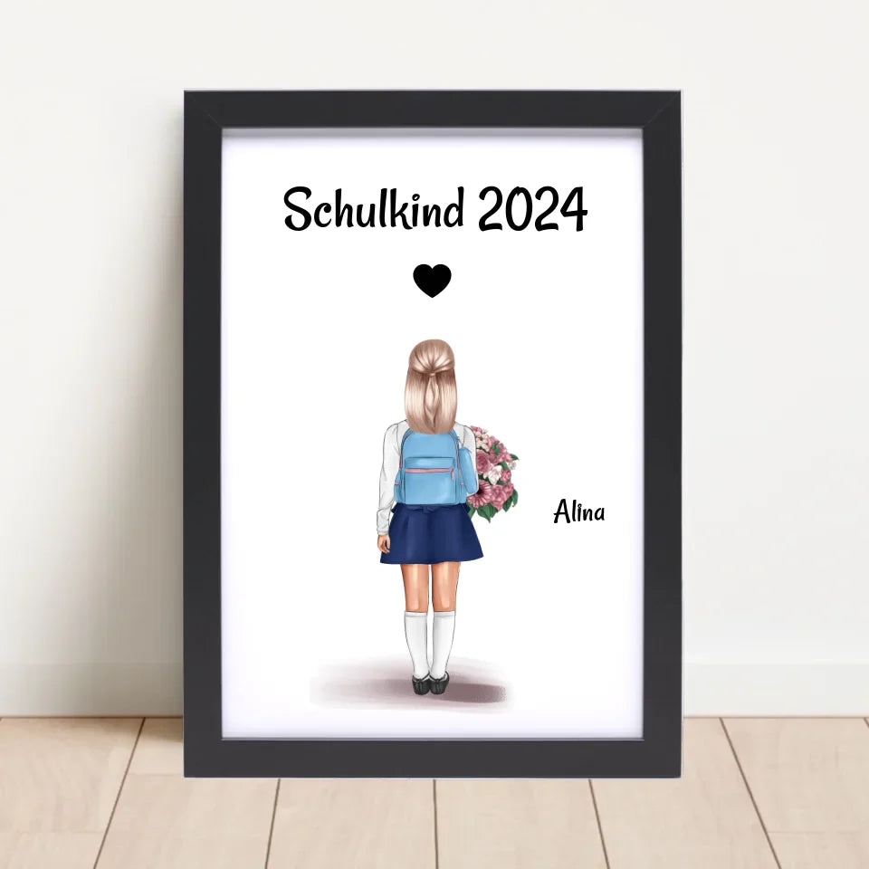 Schulkind Mädchen Bild Schulanfänger Einschulung - Cantty
