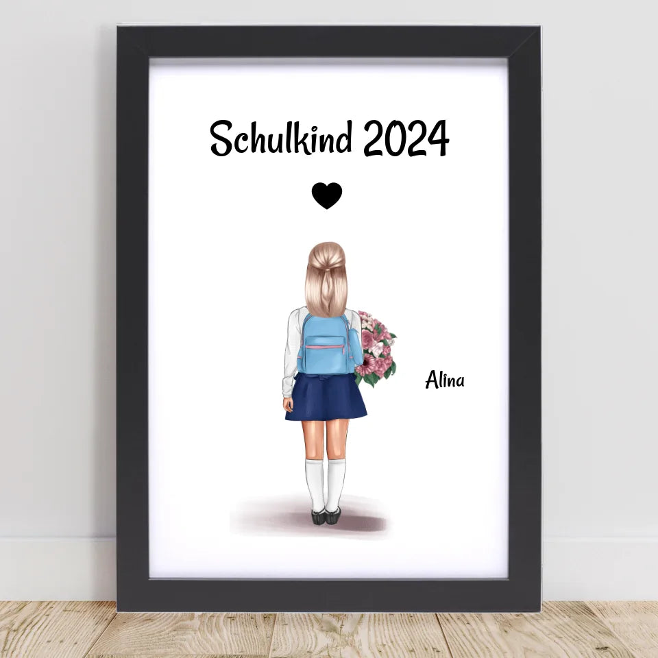 Schulkind Mädchen Bild Schulanfänger Einschulung - Cantty