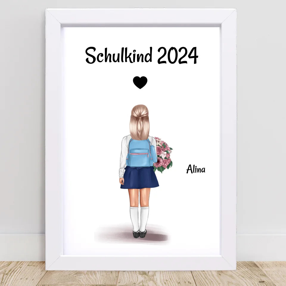 Schulkind Mädchen Bild Schulanfänger Einschulung - Cantty