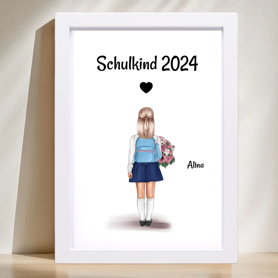 Schulkind Mädchen Bild Schulanfänger Einschulung - Cantty