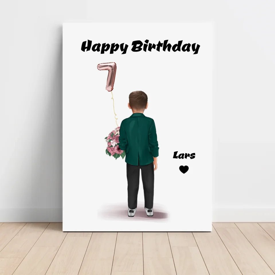 Junge 5 6 7 8 9 Jahre Geburtstag Geschenk Bild personalisiert - Cantty
