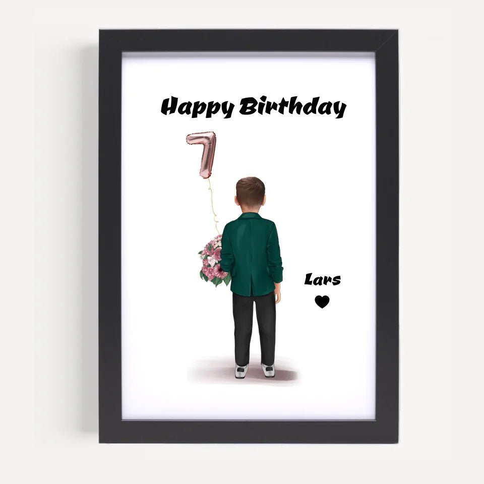 Junge 5 6 7 8 9 Jahre Geburtstag Geschenk Bild personalisiert - Cantty