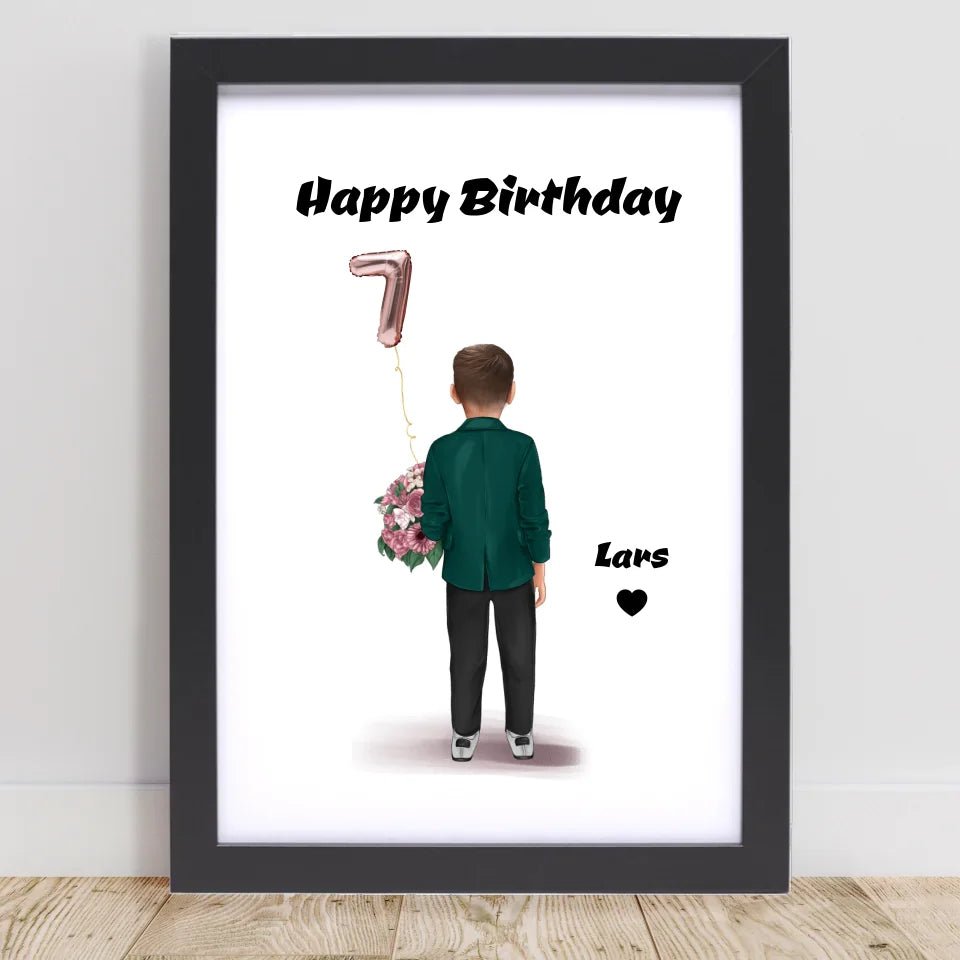 Junge 5 6 7 8 9 Jahre Geburtstag Geschenk Bild personalisiert - Cantty