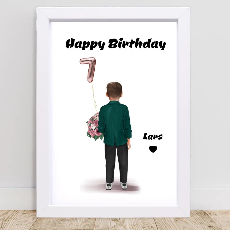Junge 5 6 7 8 9 Jahre Geburtstag Geschenk Bild personalisiert - Cantty