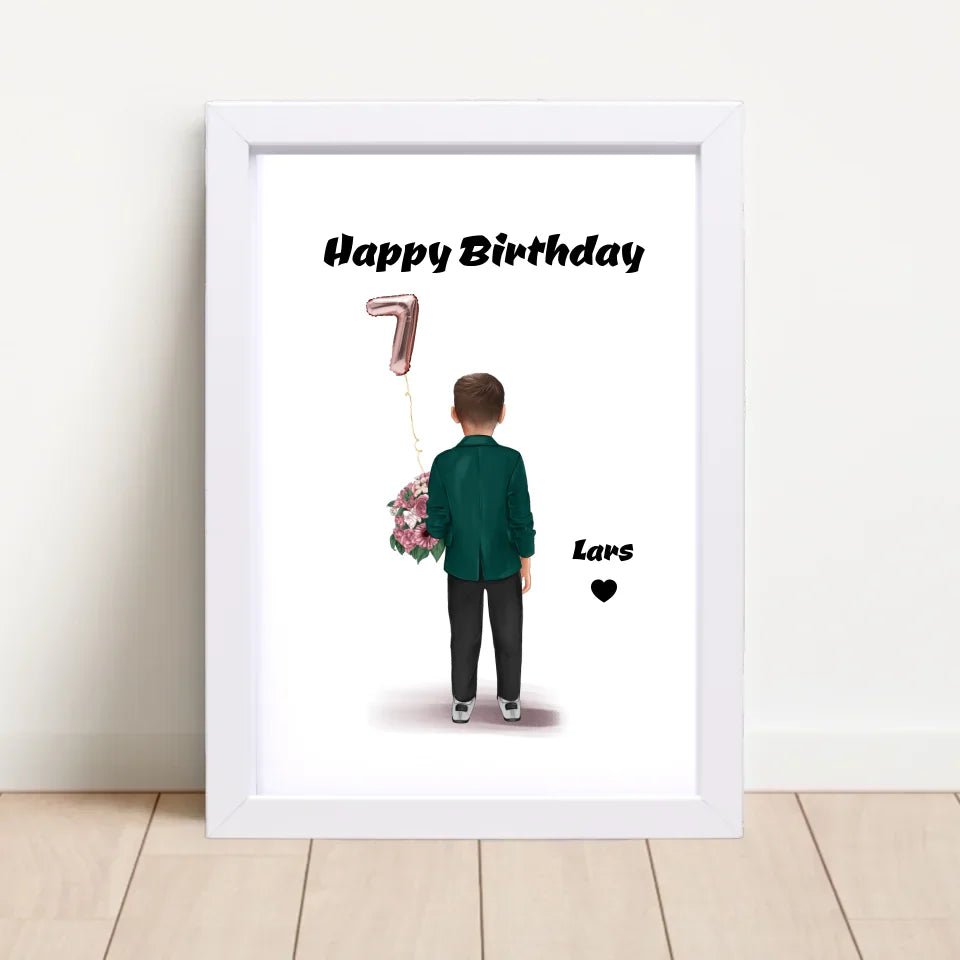 Junge 5 6 7 8 9 Jahre Geburtstag Geschenk Bild personalisiert - Cantty